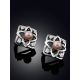 Ornate Silver Pearl Earrings With Crystals, image , picture 2