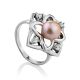 Ornate Silver Pearl Ring, Ring Size: 8 / 18, image 