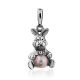 Silver Pearl Rabbit-Like Pendant, image 