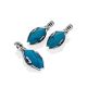 Bright Silver Reconstituted Turquoise Pendant, image , picture 5