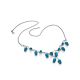 Floral Motif Silver Reconstituted Turquoise Necklace, image , picture 4
