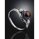 Classy Silver Dark Pearl Ring With Crystals, Ring Size: 8.5 / 18.5, image , picture 2