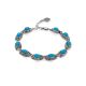 Silver Reconstituted Turquoise Bracelet With Shimmering Marcasites The Lace, image 
