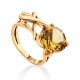 Flamboyant Gilded Silver Citrine Ring, Ring Size: 6 / 16.5, image 