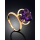 Fabulous Gilded Silver Amethyst Ring, Ring Size: 8.5 / 18.5, image , picture 2