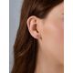 Silver Stud Earrings With White Crystals The Aurora								, image , picture 3