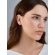 Silver Snowflake Stud Earrings With Light Pink Crystals The Aurora								, image , picture 3
