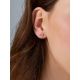 Heart Shaped Silver Studs With White Crystals The Aurora, image , picture 4