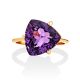 Flamboyant Gilded Silver Amethyst Ring, Ring Size: 9.5 / 19.5, image , picture 3