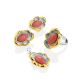 Floral Design Gilded Silver Coral Ring, Ring Size: 8.5 / 18.5, image , picture 5