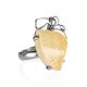 Silver Adjustable Handcrafted Ring With Mammoth Tusk The Era, Ring Size: Adjustable, image 