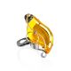 Handcrafted Amber Ring In Gold-Plated Silver The Rialto, Ring Size: Adjustable, image 