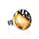 Adjustable White Amber In Sterling Silver The Lava, Ring Size: Adjustable, image 
