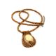 Designer Leather Amber Pendant Necklace, image , picture 3