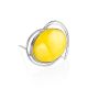Heart Motif Silver Amber Brooch The Rialto, image , picture 3