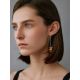 Stylish Asymmetric Amber Chain Earrings The Bee, image , picture 4