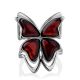 Fabulous Butterfly Motif Amber Adjustable Ring, Ring Size: 7 / 17.5, image , picture 4