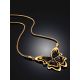 Chic Butterfly Motif Amber Pendant Necklace, image , picture 2