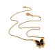 Chic Butterfly Motif Amber Pendant Necklace, image , picture 3