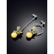 Charming Amber Mismatched Earrings The Bee, image , picture 2