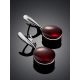 Fabulous Silver Amber Dangle Earrings The Sangria, image , picture 2