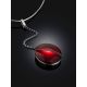 Fashionable Silver Amber Tie Necklace The Sangria, image , picture 2
