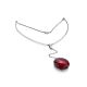 Fashionable Silver Amber Tie Necklace The Sangria, image , picture 3