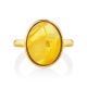 Luminous Gilded Silver Lemon Amber Ring The Palazzo, Ring Size: 6 / 16.5, image , picture 3
