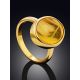 Luminous Gilded Silver Lemon Amber Ring The Palazzo, Ring Size: 6 / 16.5, image , picture 2