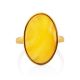 Trendy Gilded Silver Amber Ring The Palazzo, Ring Size: 9 / 19, image , picture 3