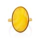 Trendy Gilded Silver Amber Ring The Palazzo, Ring Size: 8 / 18, image , picture 3