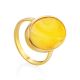 Trendy Gilded Silver Amber Ring The Palazzo, Ring Size: 8 / 18, image 