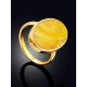 Trendy Gilded Silver Amber Ring The Palazzo, Ring Size: 8 / 18, image , picture 2