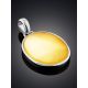 Silver Amber Flat Oval Pendant The Palazzo, image , picture 2