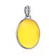 Silver Amber Flat Oval Pendant The Palazzo, image , picture 3