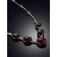 Red Amber Statement Necklace The Sangria, image , picture 2