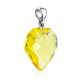 Faceted Amber Heart Pendant, image , picture 3