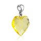 Shimmering Amber Heart Pendant, image , picture 3