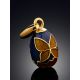 Butterfly Motif Gilded Silver Enamel Egg Pendant The Romanov, image , picture 2