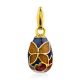 Butterfly Motif Gilded Silver Enamel Egg Pendant The Romanov, image 