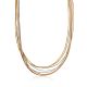 Trendy Multi-Strand Gilded Silver Necklace The Silk, image 