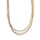Trendy Multi-Strand Gilded Silver Necklace The Silk, image 