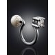 Trendy Silver Ear Cuff With Crystal And Pearl the Palazzo, image , picture 2