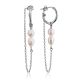 Ultra-Stylish Silver Chain Earrings With Pearl The Palazzo, image 