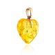 Luminous Lemon Amber Heart Pendant, image , picture 3