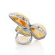 Designer Silver Amber Ring The Bella Terra, Ring Size: Adjustable, image , picture 4
