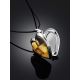 Lovely Amber Heart Locket Pendant, image , picture 2