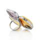 Designer Amber Charoite Cocktail Ring The Bella Terra, Ring Size: Adjustable, image , picture 4