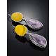 Boho Style Amber Charoite Earrings The Bella Terra, image , picture 2
