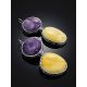 Designer Amber Charoite Mismatched Earrings The Bella Terra, image , picture 2